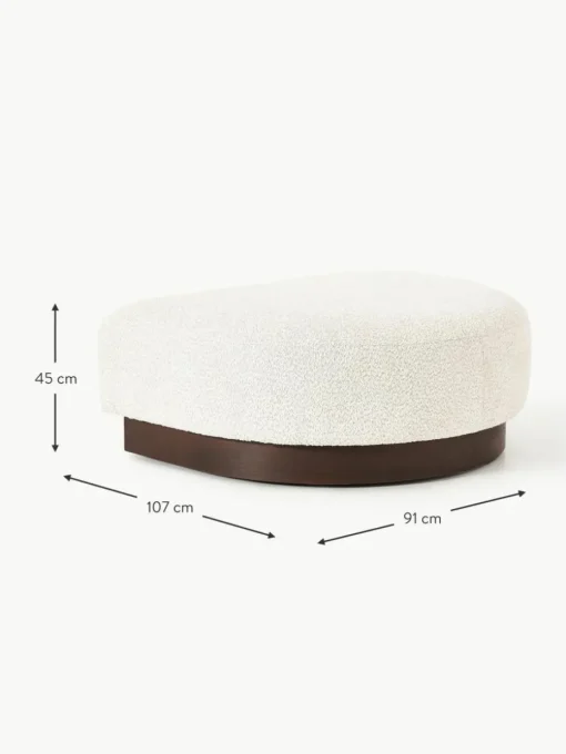 Sofa-Hocker Natalie aus Teddy-Bouclé