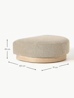 Sofa-Hocker Natalie aus Teddy-Bouclé