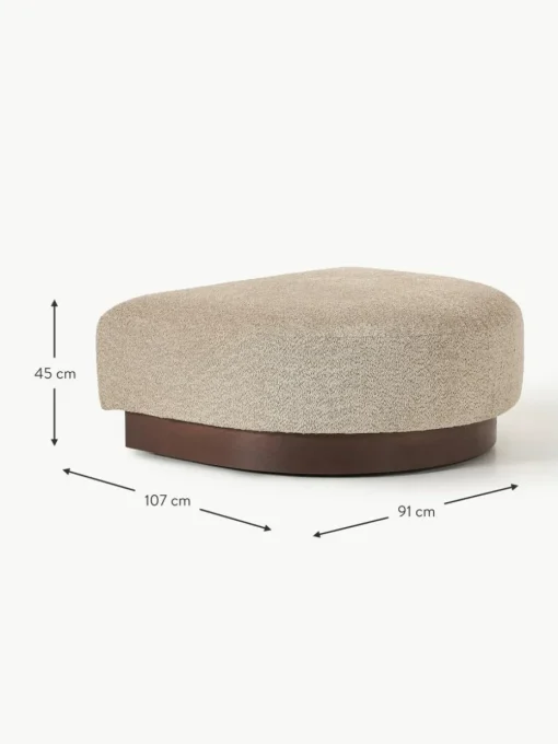 Sofa-Hocker Natalie aus Teddy-Bouclé