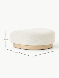 Sofa-Hocker Natalie aus Teddy-Bouclé
