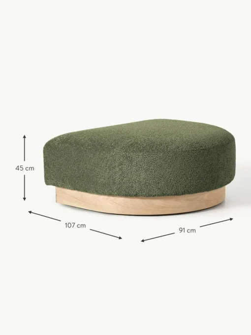 Sofa-Hocker Natalie aus Teddy-Bouclé
