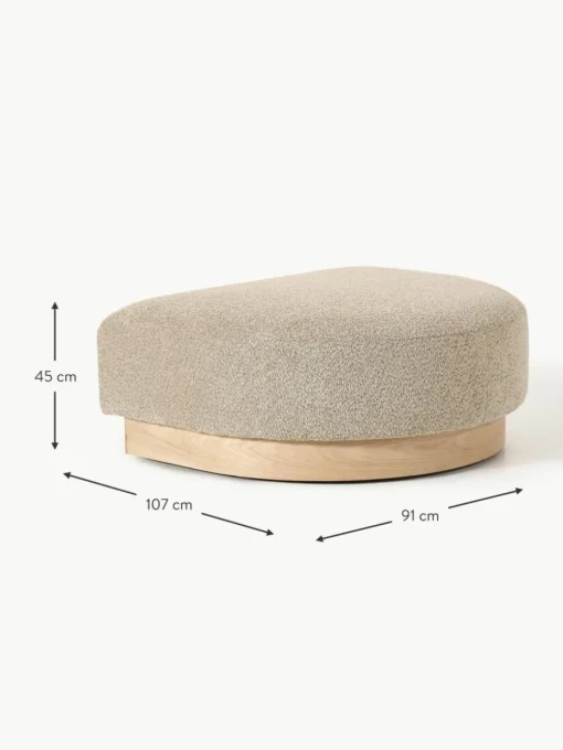 Sofa-Hocker Natalie aus Teddy-Bouclé