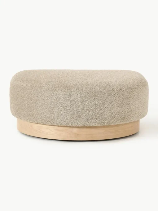 Sofa-Hocker Natalie aus Teddy-Bouclé
