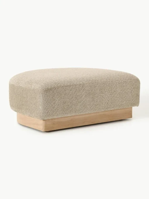Sofa-Hocker Natalie aus Teddy-Bouclé