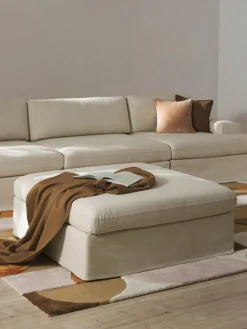 Sofa-Hocker Russell mit abnehmbaren Bezügen