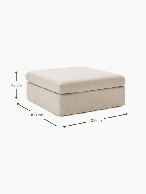 Sofa-Hocker Russell mit abnehmbaren Bezügen