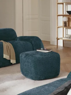 Sofa-Hocker Wolke aus Teddy-Bouclé