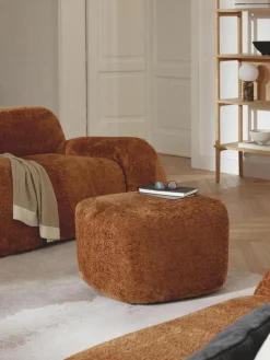Sofa-Hocker Wolke aus Teddy-Bouclé