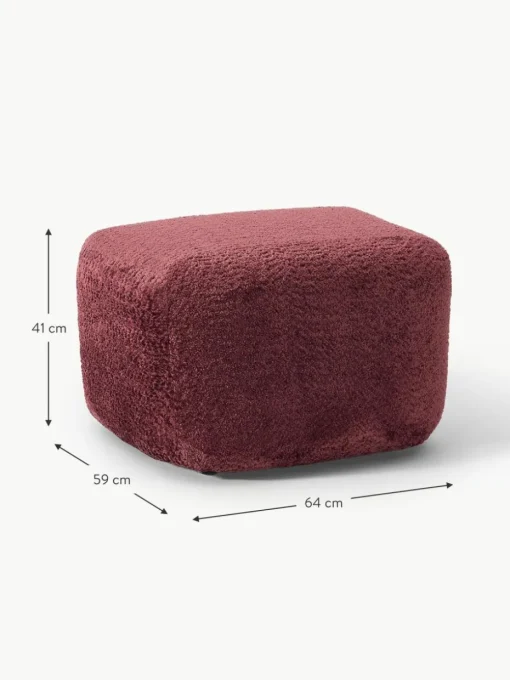 Sofa-Hocker Wolke aus Teddy-Bouclé