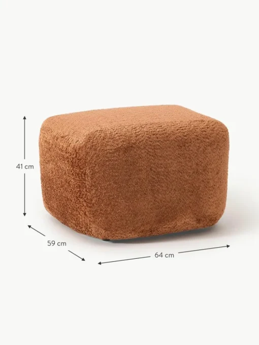 Sofa-Hocker Wolke aus Teddy-Bouclé