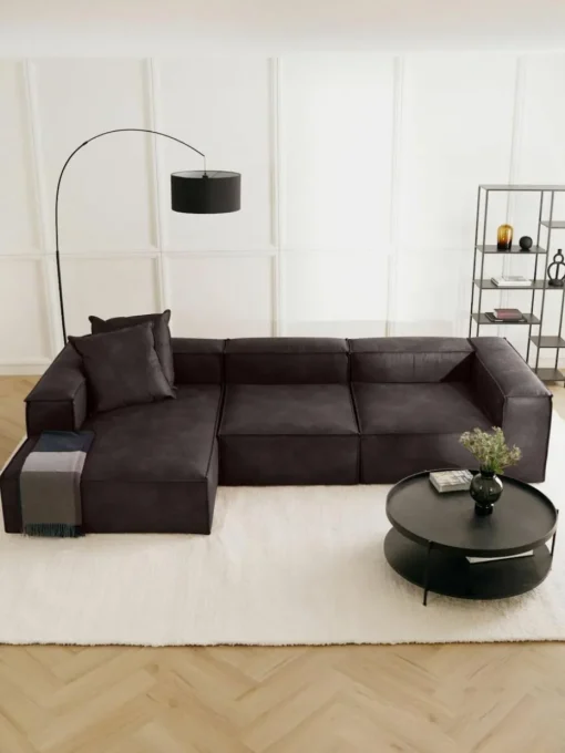 Sofa-Kissen Lennon aus recyceltem Leder