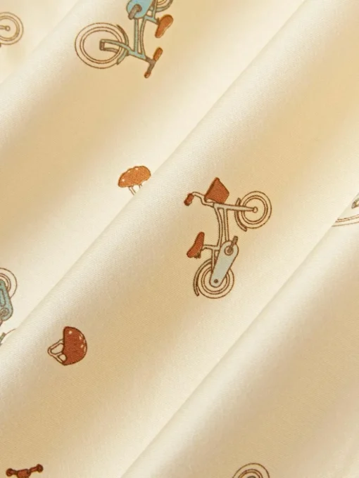 Spannbettlaken Bicycles aus Bio-Baumwolle