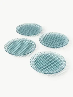 Speiseteller Jellies mit Strukturmuster, 4 Stück