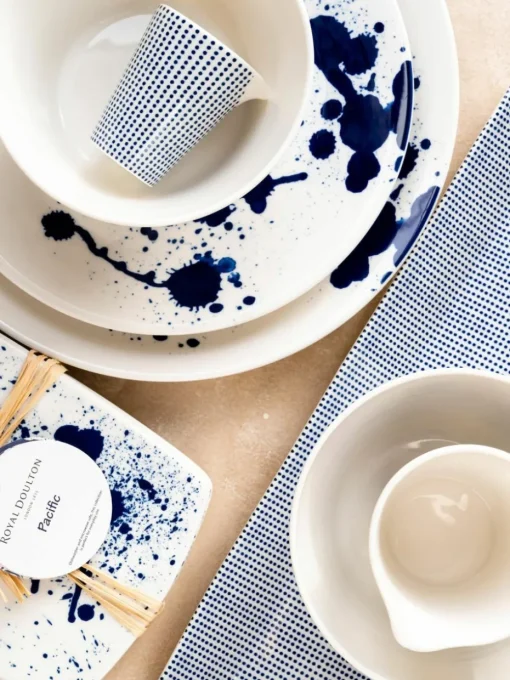 Speiseteller Pacific Blue aus Porzellan