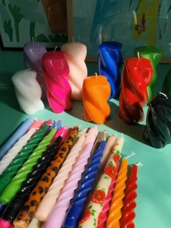 Stabkerzen Twisted, 6 Stück