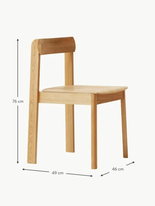 Stapelbare Stühle Blueprint aus Eichenholz, 2 Stück