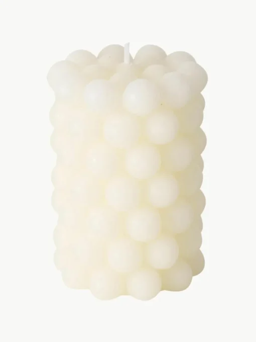 Stumpenkerzen Pearls, 3er-Set, H 10 cm