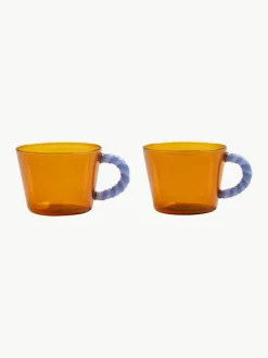 Tassen Duet aus Borosilikatglas, 2 Stück
