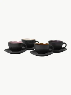 Tassen Etsy mit Untersetzer, 4er-Set