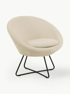 Teddy-Cocktailsessel Center mit Metall-Beinen