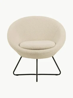 Teddy-Cocktailsessel Center mit Metall-Beinen