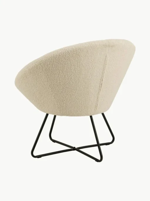 Teddy-Cocktailsessel Center mit Metall-Beinen