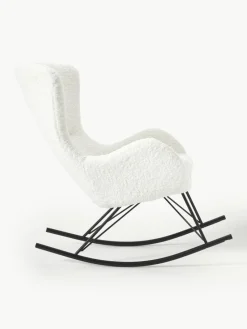 Teddy-Schaukelstuhl Wing mit Metall-Beinen