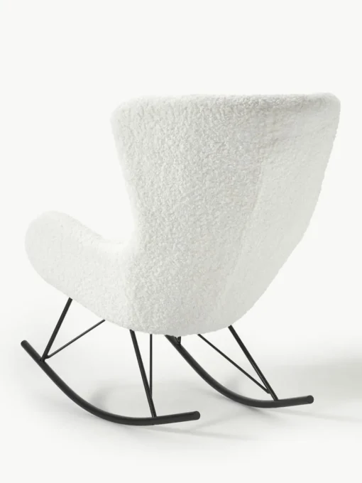 Teddy-Schaukelstuhl Wing mit Metall-Beinen
