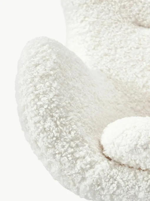 Teddy-Schaukelstuhl Wing mit Metall-Beinen