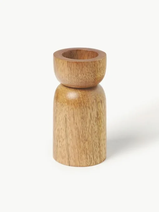 Teelichthalter Matti aus Mangoholz, 2er-Set