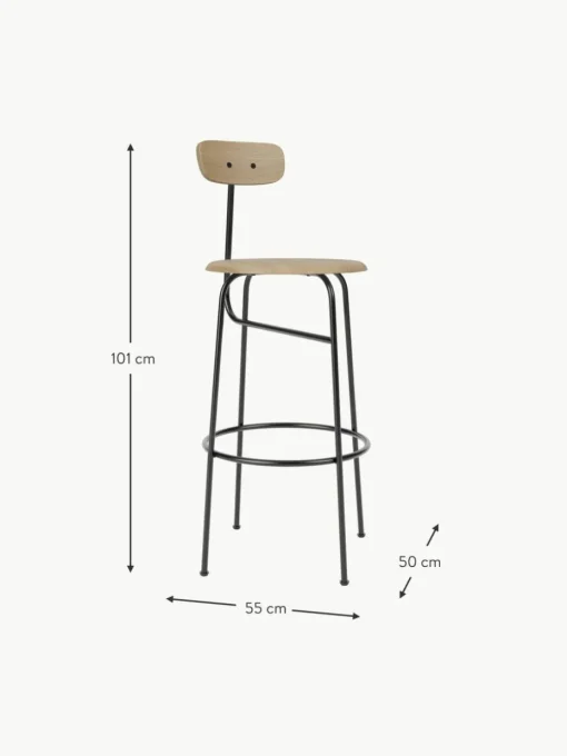 Thekenstuhl Afteroom aus Metall und Holz