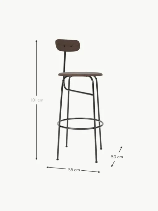 Thekenstuhl Afteroom aus Metall und Holz