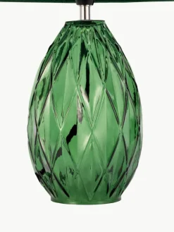 Tischlampe Crystal Velvet mit Glasfuß