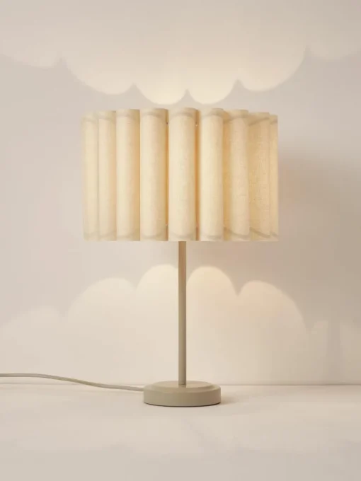 Tischlampe Lucina aus Leinen