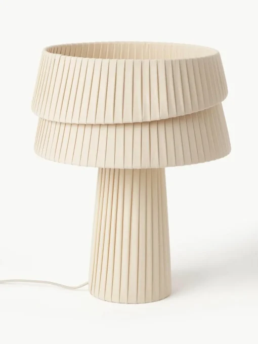 Tischlampe Nyla mit asymmetrischem Lampenschirm