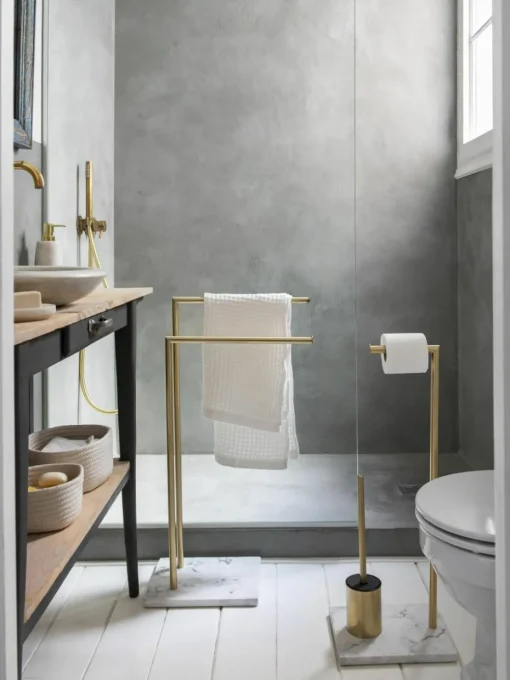 Toilettenpapierhalter Albany mit Toilettenbürste