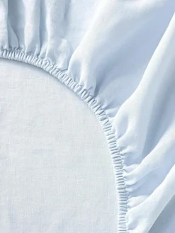 Topper-Spannbettlaken Airy, gewaschenes Leinen