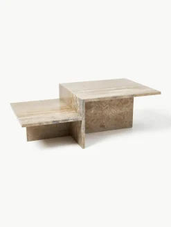 Travertin-Couchtisch Distinct mit zwei Tischplatten