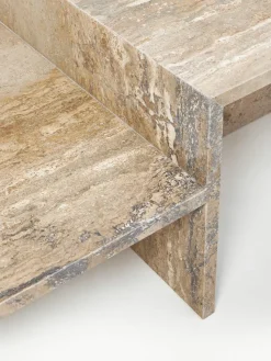 Travertin-Couchtisch Distinct mit zwei Tischplatten