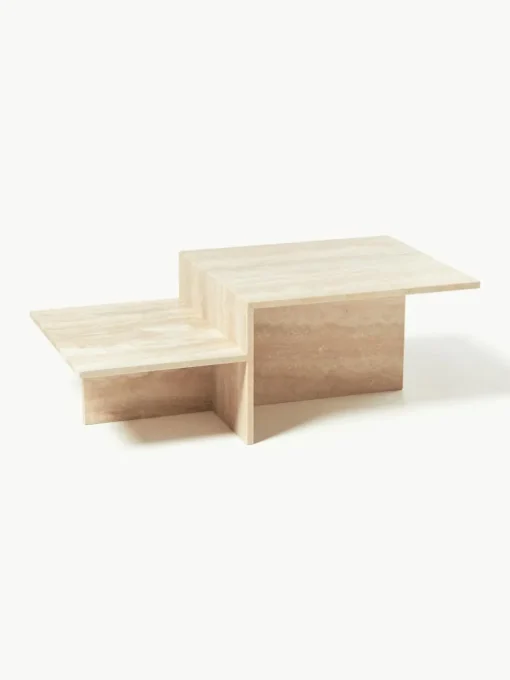 Travertin-Couchtisch Distinct mit zwei Tischplatten