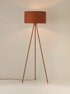 Tripod Stehlampe Cella mit Stoffschirm