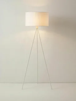 Tripod Stehlampe Cella mit Stoffschirm