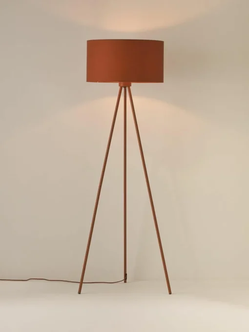 Tripod Stehlampe Cella mit Stoffschirm