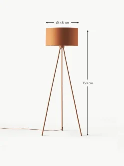 Tripod Stehlampe Cella mit Stoffschirm