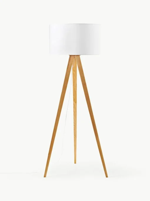 Tripod Stehlampe Jake aus Massivholz