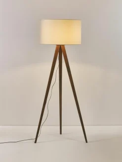 Tripod Stehlampe Jake aus Massivholz