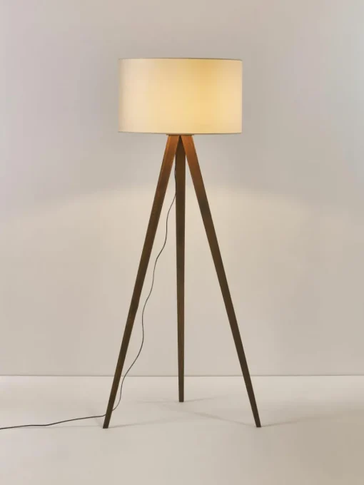 Tripod Stehlampe Jake aus Massivholz