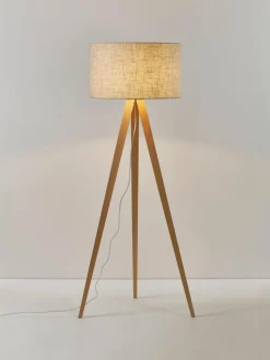 Tripod Stehlampe Jake aus Massivholz