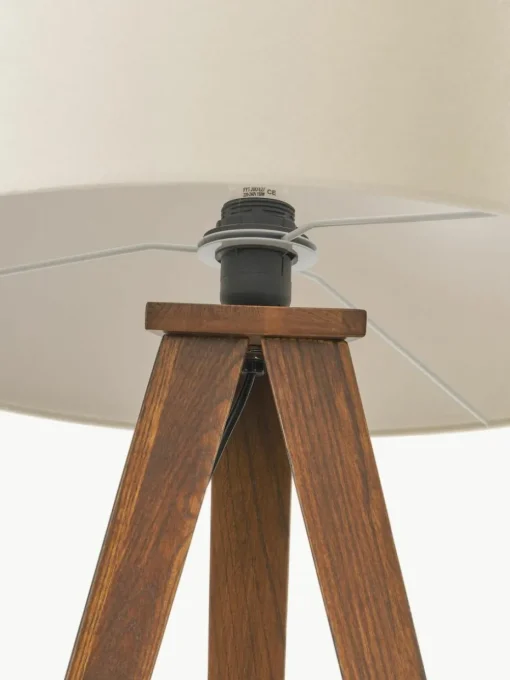 Tripod Stehlampe Jake aus Massivholz