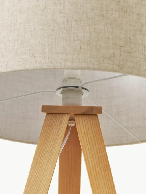 Tripod Stehlampe Jake aus Massivholz